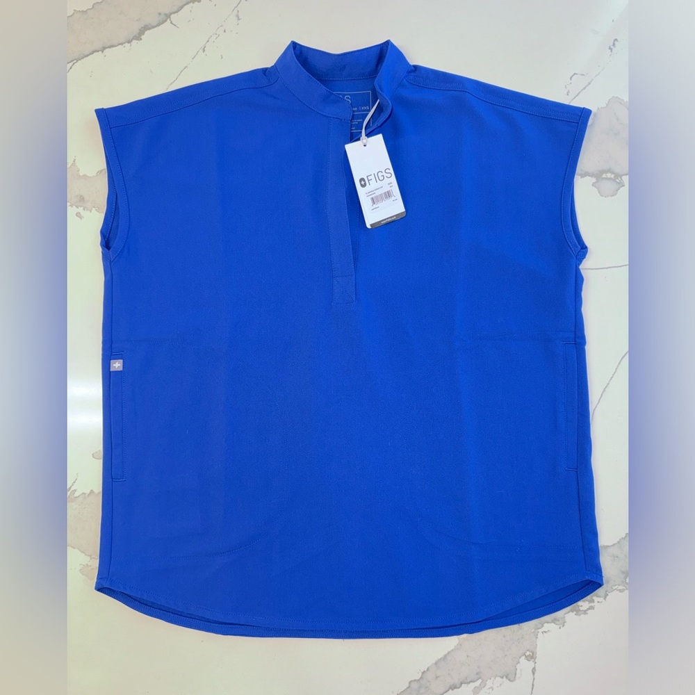 NWT Figs Winning Blue XXS Rafaela Scrub Top Limited Edition Discontinued Color